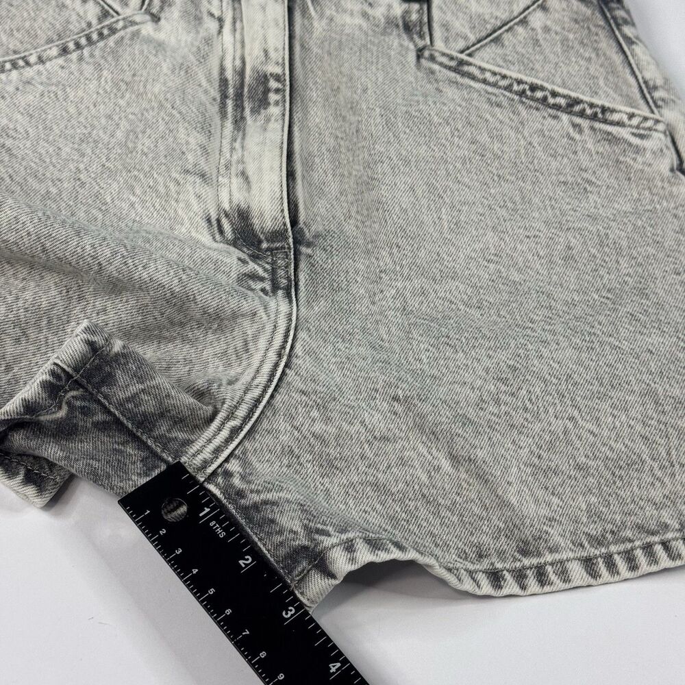 IRO Paris Womens Faded‎ Denim Shorts Dark Grey High Rise Loose Fit Size S (4) - Picture 8 of 8